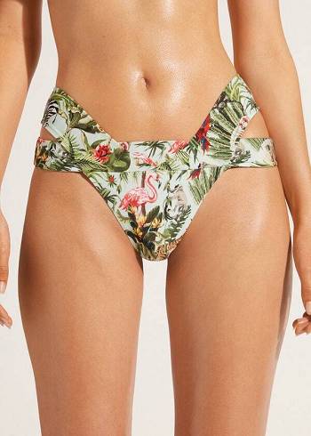 Abajo De Bikini Calzedonia Brazilian Bandeau Nairobi Eco Mujer Verdes | MX2886PQ