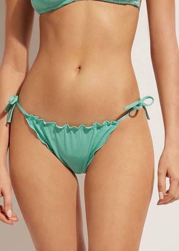 Abajo De Bikini Calzedonia Brazilian String Formentera Mujer Verdes | MX2858SO