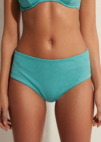 Abajo De Bikini Calzedonia High Cintura Marsiglia Mujer Turquesa | MX2755NB