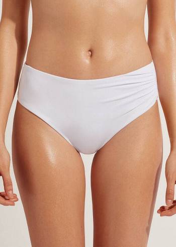 Abajo De Bikini Calzedonia High Cintura Indonesia Eco Mujer Blancos | MX2759XF