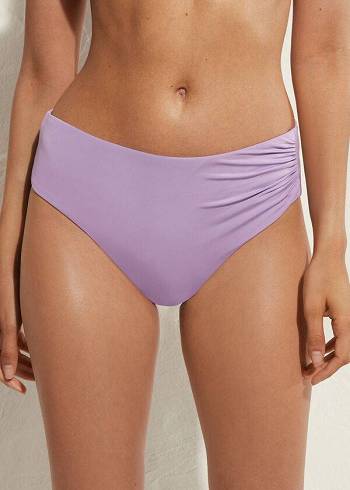 Abajo De Bikini Calzedonia High Cintura Indonesia Eco Mujer Morados | MX2763JJ