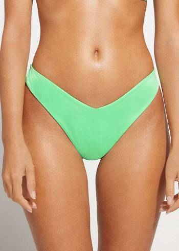 Abajo De Bikini Calzedonia High Cut Brazilian Indonesia Eco Mujer Verde Menta | MX2804XF