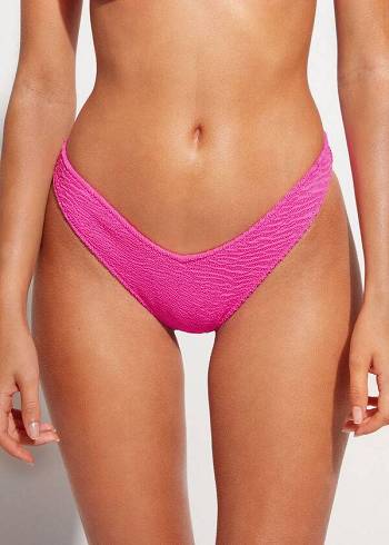 Abajo De Bikini Calzedonia High Cut V-shaped Brazilian Miami Mujer Rosas | MX2792UT