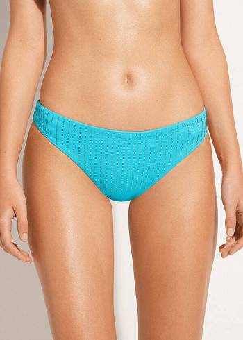 Abajo De Bikini Calzedonia Rhinestone Shanghai Mujer Turquesa Verdes | MX2669FM