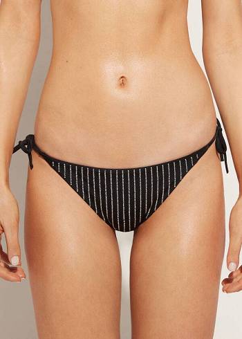 Abajo De Bikini Calzedonia Rhinestone String Shanghai Mujer Negros | MX2667HK