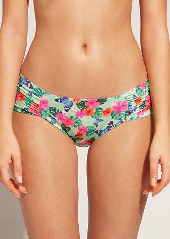 Abajo De Bikini Calzedonia Ruffled Malibu Mujer Multicolor | MX2660VD