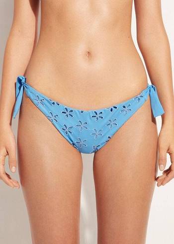 Abajo De Bikini Calzedonia Side Tie Brazilian Corfù Mujer Azules | MX2632UT