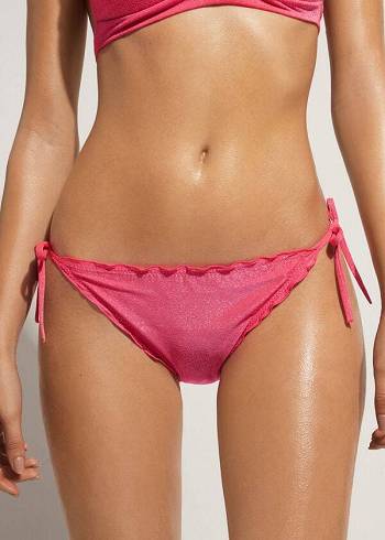 Abajo De Bikini Calzedonia String Formentera Mujer Rosas | MX2596HK