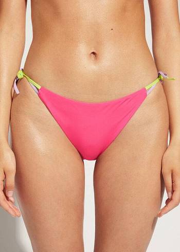 Abajo De Bikini Calzedonia String Tokyo Mujer Rosas | MX2569JJ