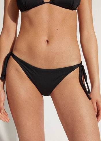 Abajo De Bikini Calzedonia Tied Indonesia Mujer Negros | MX2546FM