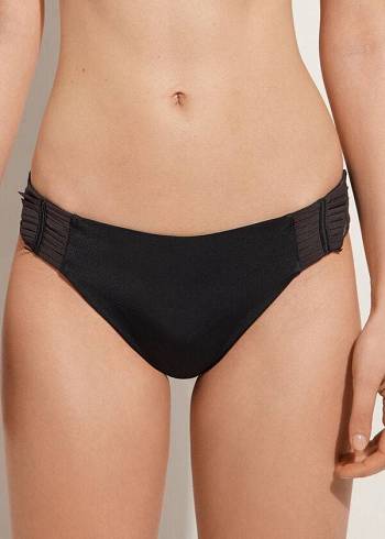 Abajo De Bikini Calzedonia Tulle Insert Tokyo Mujer Negros | MX2533QZ