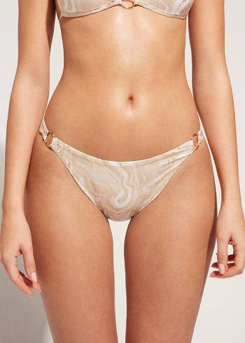 Abajo De Bikini Calzedonia with Rings Melbourne Mujer Dorados | MX2531EX