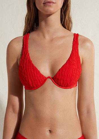 Arriba De Bikini Calzedonia Acolchado Push-up Marrakech Mujer Rojos | MX2328BC