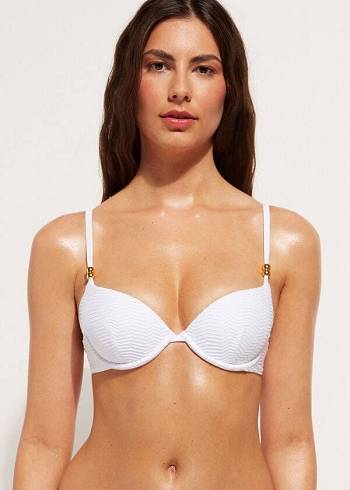 Arriba De Bikini Calzedonia Acolchado Push-Up Casablanca Mujer Blancos | MX2343OR