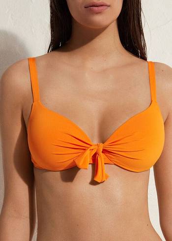 Arriba De Bikini Calzedonia Acolchado Push Up Indonesia Eco Sexy Mujer Naranjas | MX2363GL