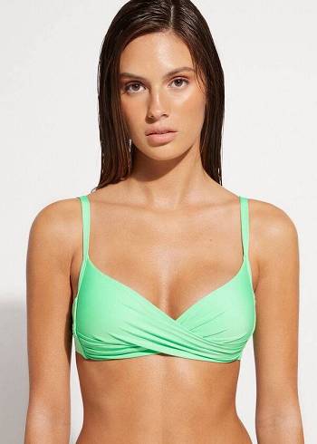 Arriba De Bikini Calzedonia Acolchado Triangle Indonesia Eco cobey Mujer Verde Menta | MX2279ZG