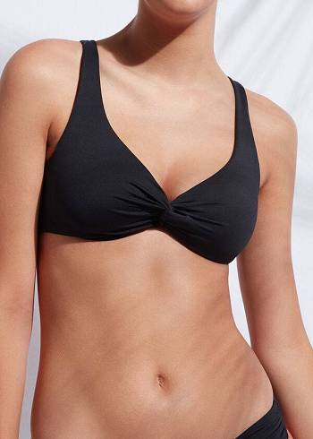 Arriba De Bikini Calzedonia Balconette Indonesia rosa Mujer Negros | MX2514ZG