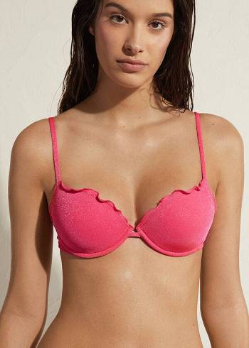 Arriba De Bikini Calzedonia Push Up Formentera Mujer Rosas | MX2250JJ