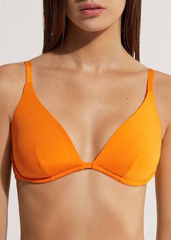 Arriba De Bikini Calzedonia Push Up Indonesia Eco Mujer Naranjas | MX2242OR