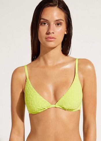 Arriba De Bikini Calzedonia Removable Padding Push Up Bangkok Mujer Verdes | MX2235WY