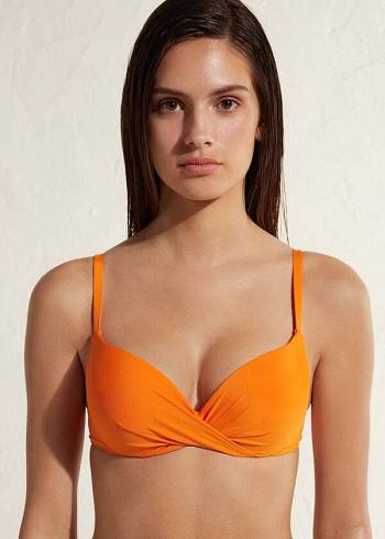 Arriba De Bikini Calzedonia Super Acolchado Push Up Indonesia Eco Mujer Naranjas | MX2216OR