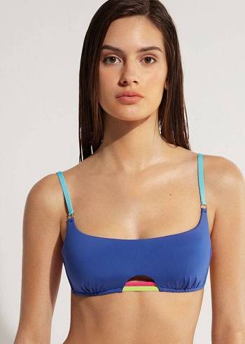 Arriba De Bikini Calzedonia Tank Tokyo Eco Mujer Azules | MX2187YU