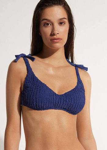 Arriba De Bikini Calzedonia Tank-style Marrakech Mujer Azul Marino | MX2178VD