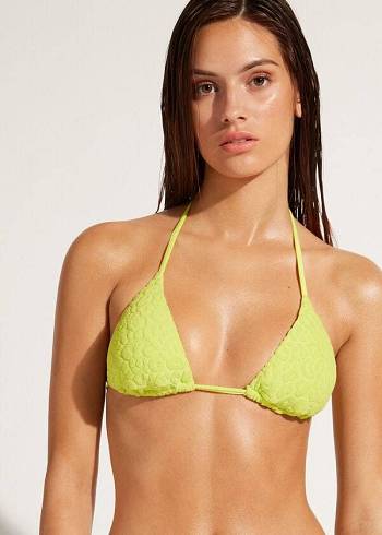 Arriba De Bikini Calzedonia Triangle String Bangkok Mujer Verdes | MX2165PQ