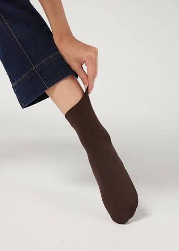 Calcetines Calzedonia 50 Denier Soft Touch Corta Mujer Cafes | MX1865CE