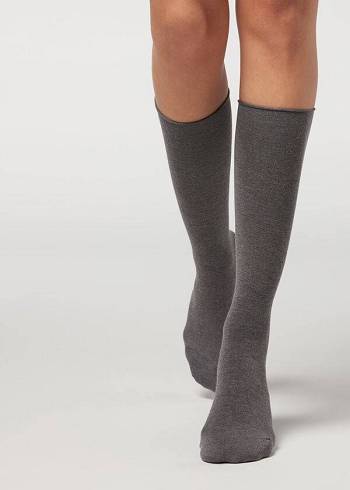 Calcetines Calzedonia Cashmere Blend 3/4 Long Mujer Grises | MX1953YU