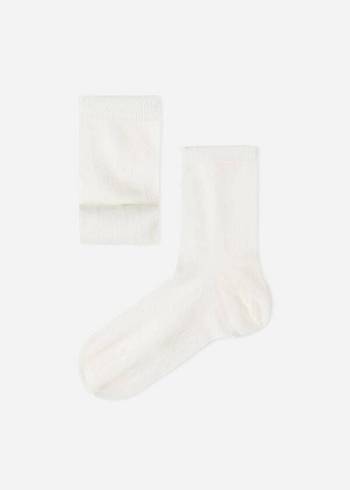 Calcetines Calzedonia Cashmere Blend Corta Niños Blancos | MX1026GL