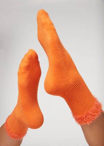 Calcetines Calzedonia Cashmere Corta with Soft Trim Mujer Naranjas | MX1832GL