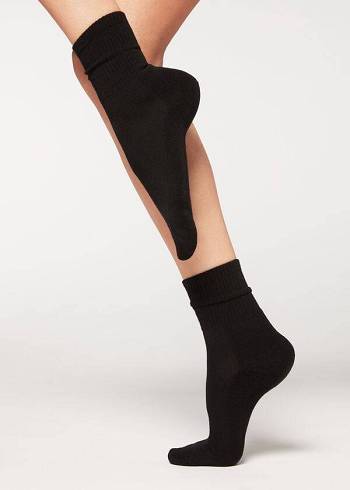 Calcetines Calzedonia Cashmere Deporte Corta Mujer Negros | MX1830DN