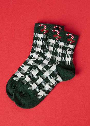 Calcetines Calzedonia Christmas Series Corta Niños Verdes | MX1020OR