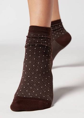 Calcetines Calzedonia Corta Patterned Mujer Marrom | MX1684VD