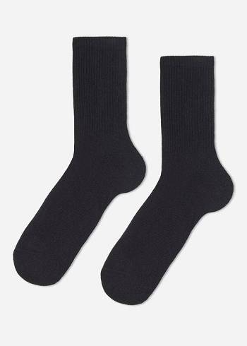 Calcetines Calzedonia Crew Deporte Hombre Negros | MX1379RW