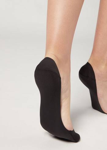 Calcetines Calzedonia Side Cut Invisible Mujer Negros | MX1970VD