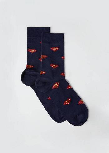 Calcetines Calzedonia Superman Crew Hombre Azules | MX1332OR