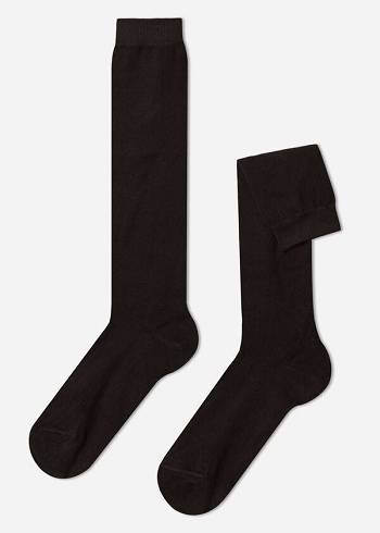 Calcetines Calzedonia Warm Algodon Long Hombre Marrom | MX1410OR