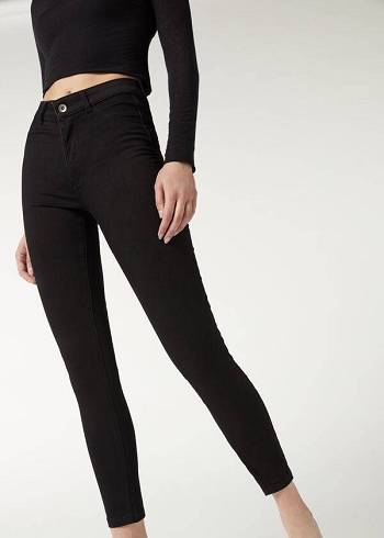 Jeans Calzedonia Push-up and soft touch Mujer Negros | MX1583MA