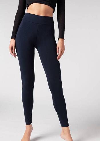 Leggins Calzedonia Algodon Mujer Azules | MX1553CE