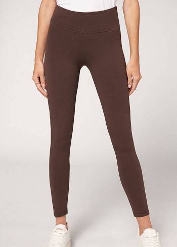 Leggins Calzedonia Algodon Mujer Marrom | MX1551ZG