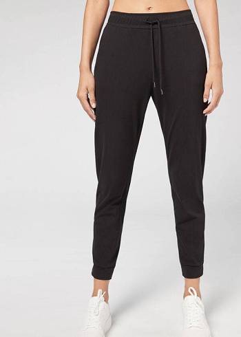 Leggins Calzedonia Jogger in Ultra Light Supima Algodon Mujer Negros | MX1529BC