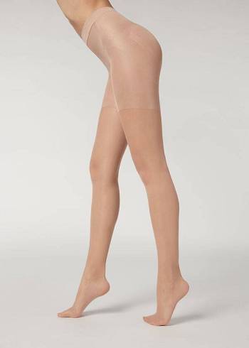 Mallas Calzedonia 30 Denier Total Shaper Sheer Mujer Beige | MX3000SO