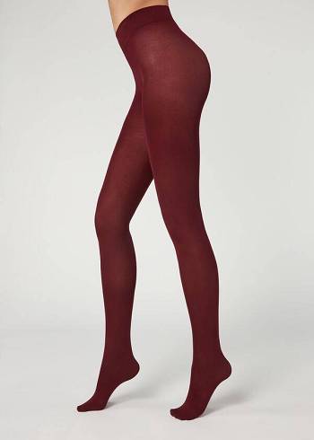 Mallas Calzedonia 50 Denier Total Comodidad Soft Touch Patterned Mujer Rojos | MX3115ZG