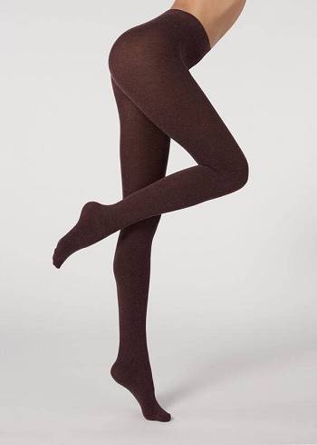 Mallas Calzedonia Soft Modal and Cashmere Blend Opaque Mujer Rojos | MX3128IS