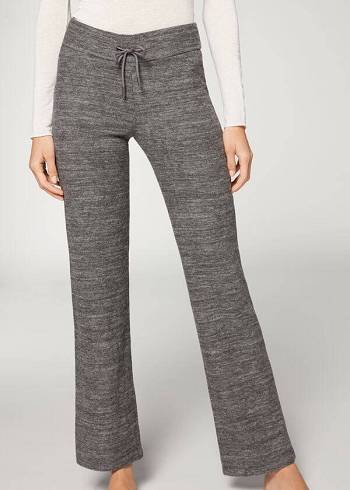 Pantalones Calzedonia Cashmere Directo Mujer Grises | MX1473ZG