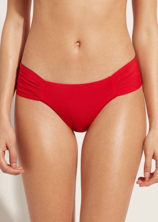 Abajo De Bikini Calzedonia Brazilian Indonesia Eco Mujer Rojos | MX2876ZG