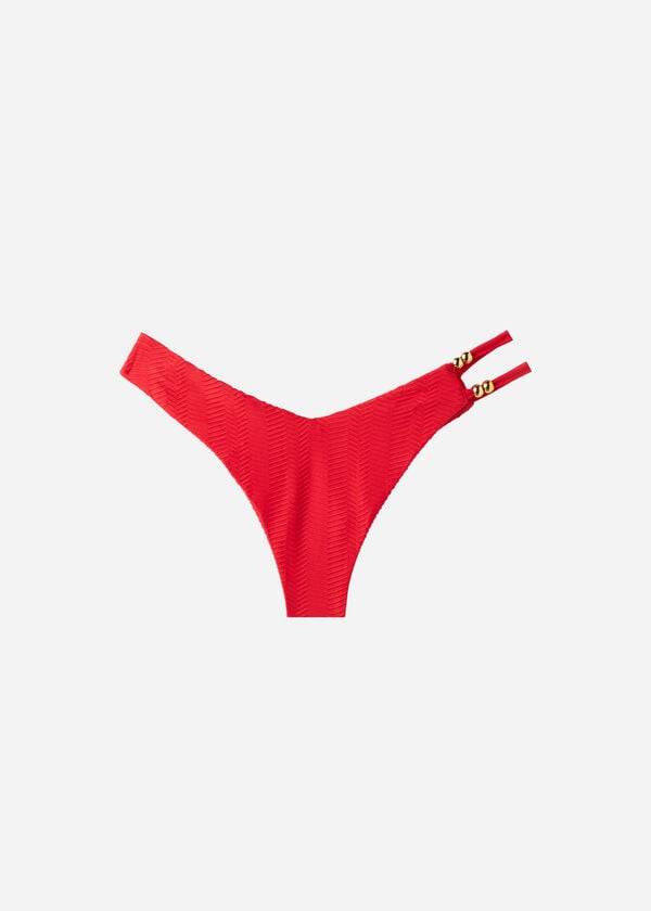 Abajo De Bikini Calzedonia Chevron High-Cut Brazilian Casablanca Mujer Rojos | MX2838FM