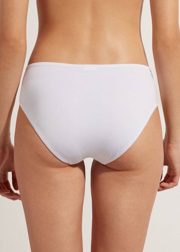 Abajo De Bikini Calzedonia High Cintura Indonesia Eco Mujer Blancos | MX2759XF